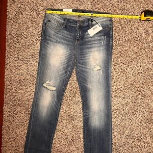 Judy Blue Medium Blue Ripped Skinny Jeans